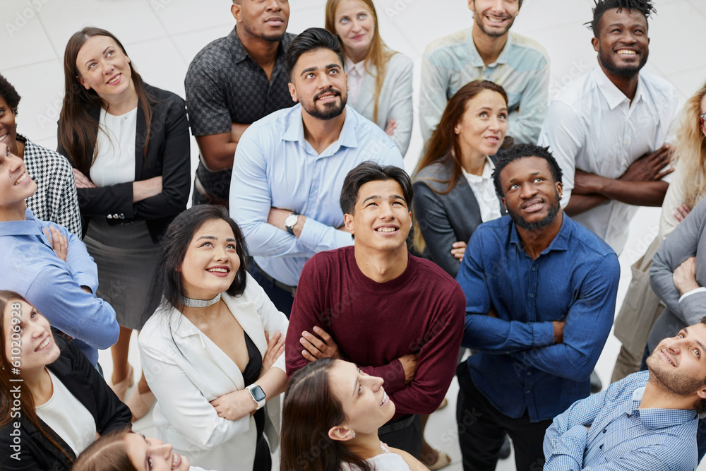 Top view group of successful business people Top view group of successful business people