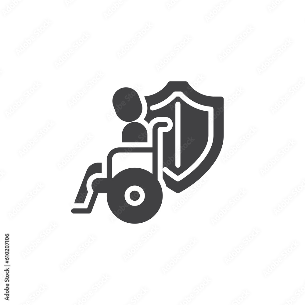 Disability insurance vector icon Disability insurance vector icon