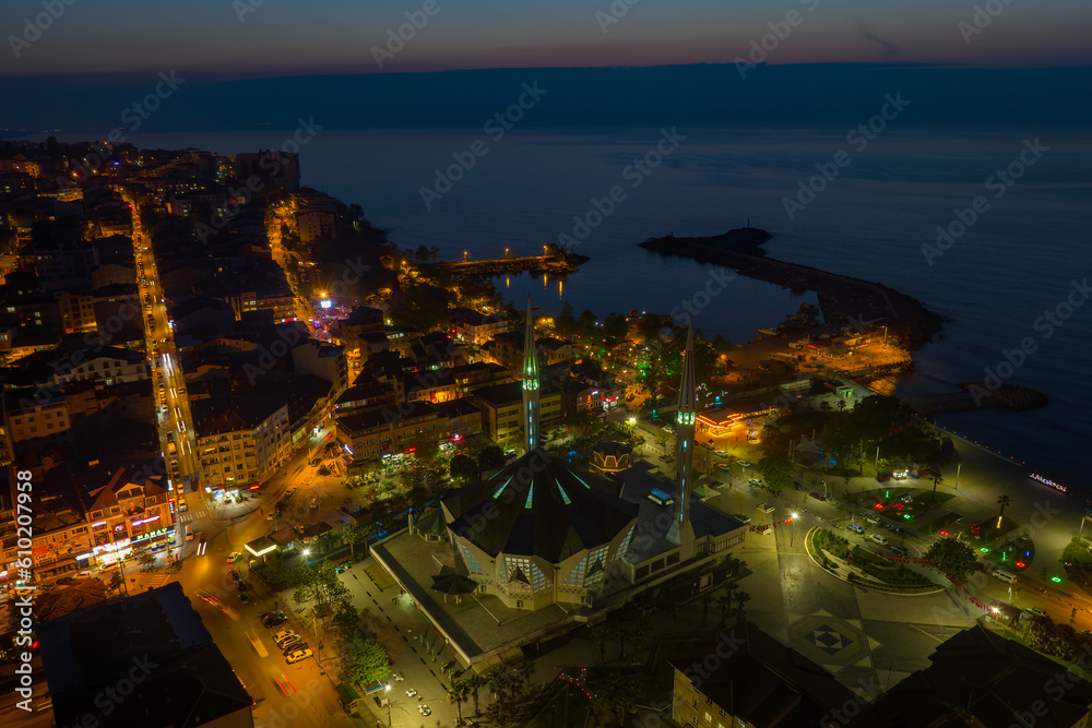 Fototapeta premium Akcakoca Town coastal view in Duzce Province
