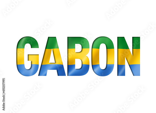 gabonese flag text font photo