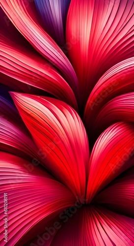 Abstract Vibrant and Dynamic Pink and Red Flower Pattern