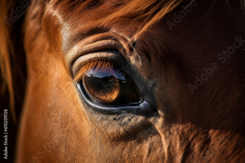 eye of the horse, view of beauty of horse, AI Generated © forenna