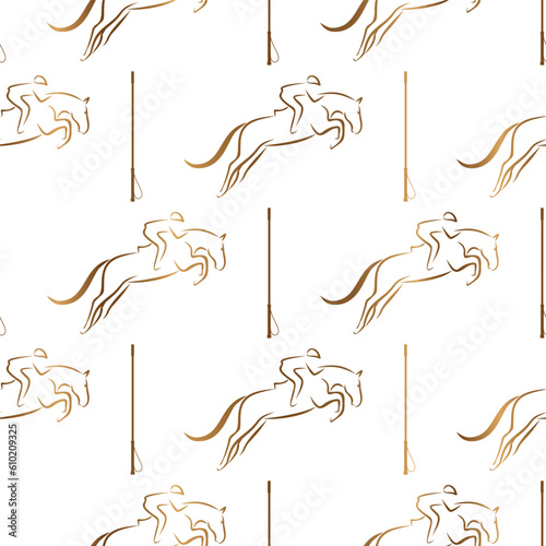 Horse seamless vector pattern