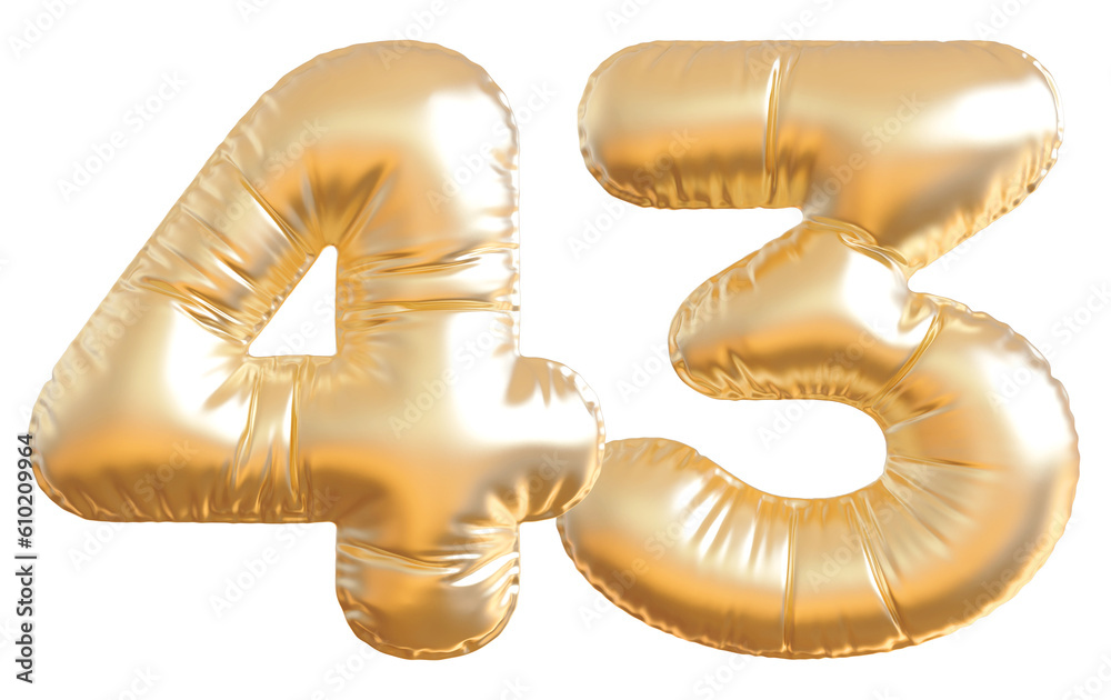 Gold Balloon Number 43