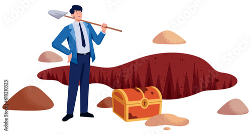 Businessman Finds Treasure on White