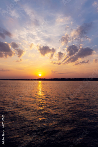 A stunning sunset view over a river