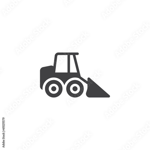 Skid-steer loader vector icon