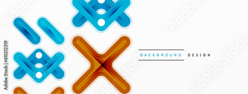 Cross line background minimal geometric template. Design for wallpaper, banner, background, landing page, wall art, invitation, prints, posters