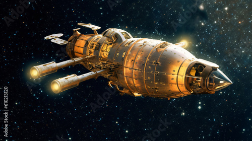 Gold spaceship