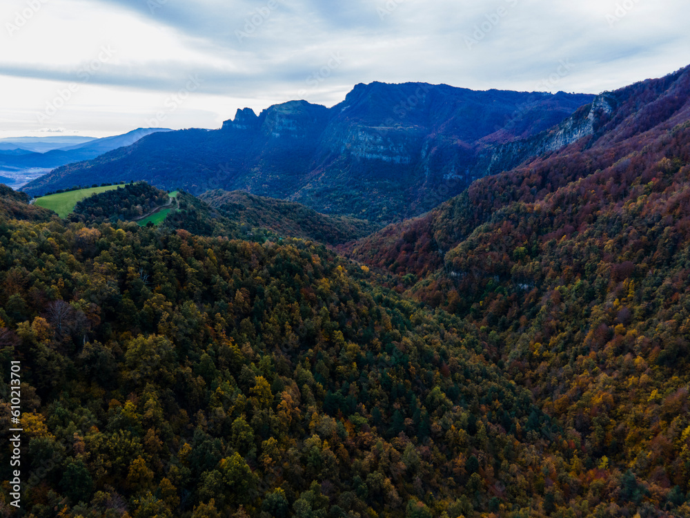 Autumn landscape in Puigsacalm Peak, La Garrotxa, Girona, Spain. Autumn landscape in Puigsacalm Peak, La Garrotxa, Girona, Spain.