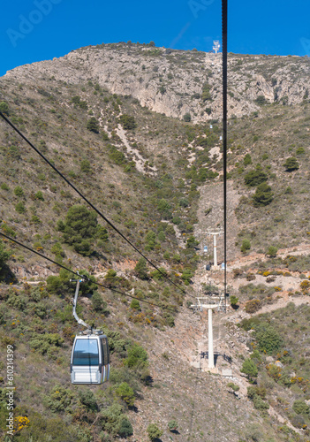 Cable car tourist attraction Benalmadena Costa del Sol Spain on Monte Calamorro photo