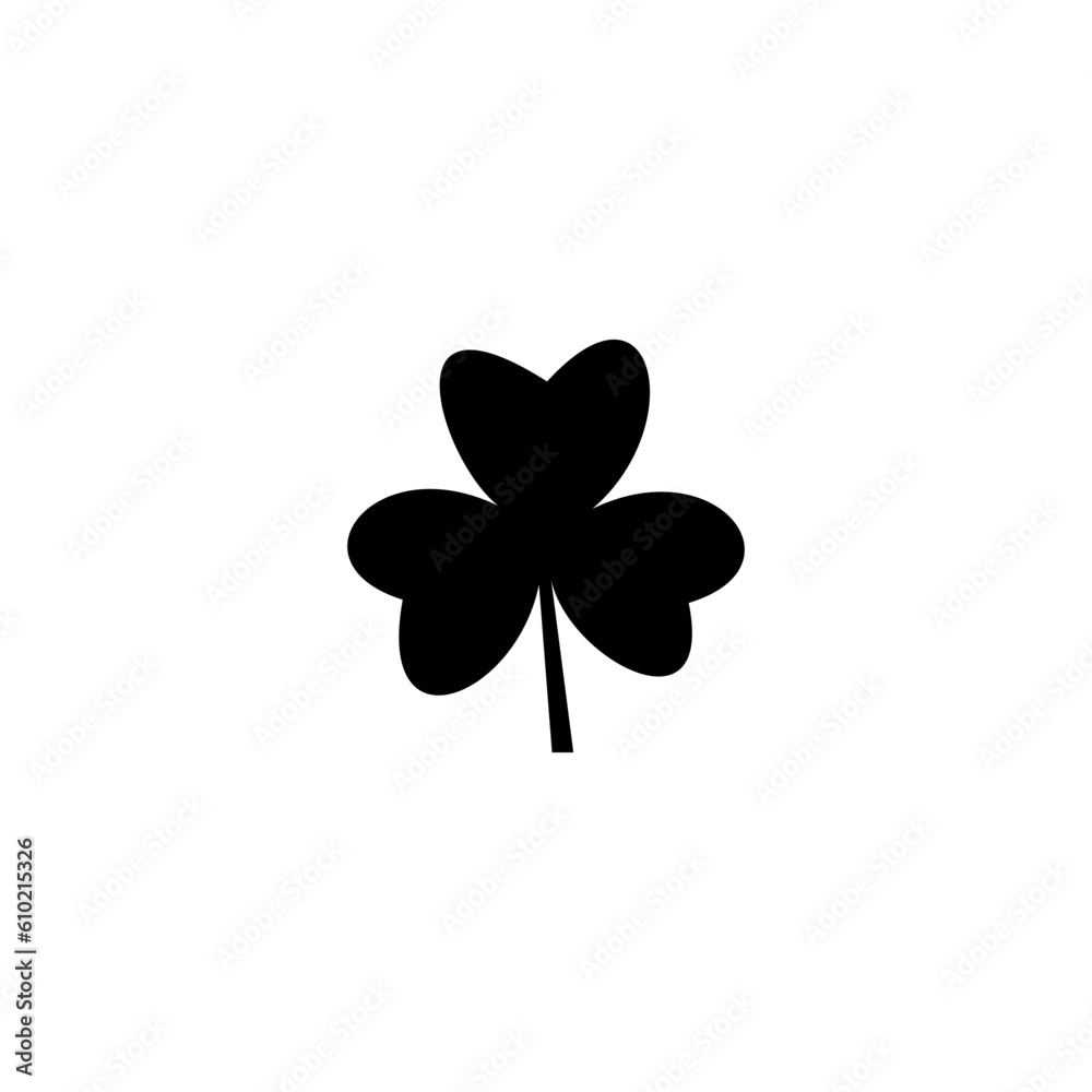 Clover icon isolated on white background Clover icon isolated on white background