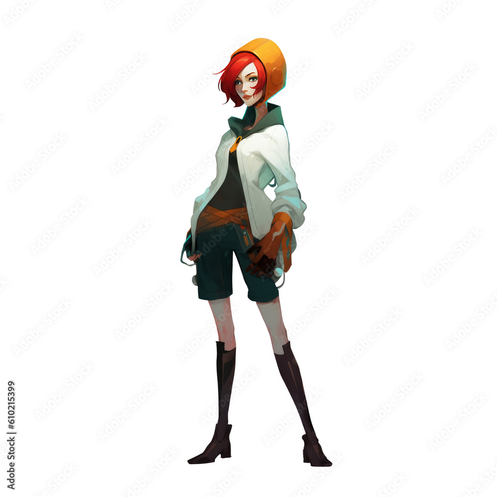 long girl with long boats wearing summer clothes gaming character ai image generative long girl with long boats wearing summer clothes gaming character ai image generative