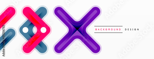 Cross line background minimal geometric template. Design for wallpaper, banner, background, landing page, wall art, invitation, prints, posters