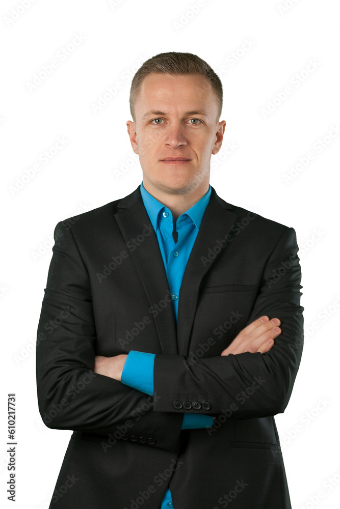 Businessman or manager standing with arms crossed Businessman or manager standing with arms crossed