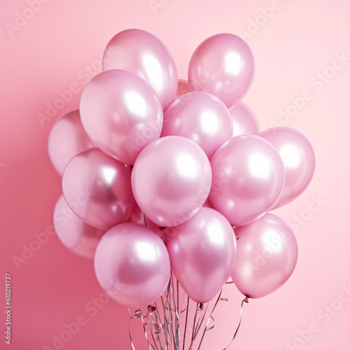 Balloons isolated on pink