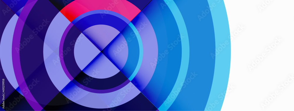 Circle trendy minimal geometric abstract background. Vector Illustration For Wallpaper, Banner, Background, Card, Book Illustration, landing page