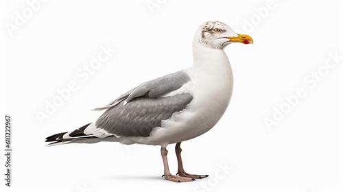 seagull isolated on white photo