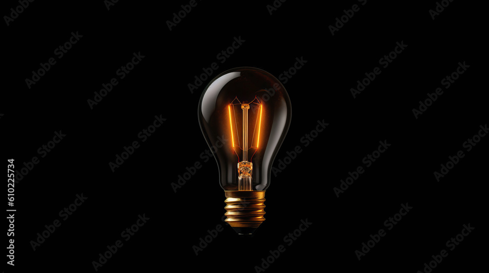 light bulb on black background light bulb on black background