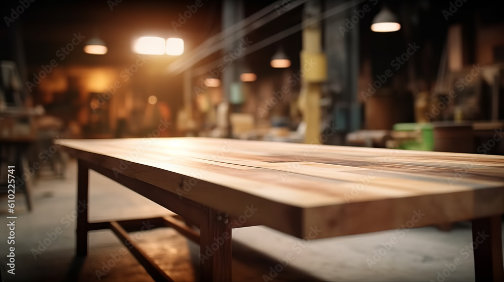 Empty table top good for product display Empty table top good for product display