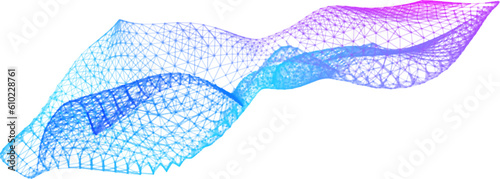 Network lines. Net wave information flow. Scientific paradigm solutions future. Forward vision progress. Big data cells deep development analysis. foresight conference background banner.