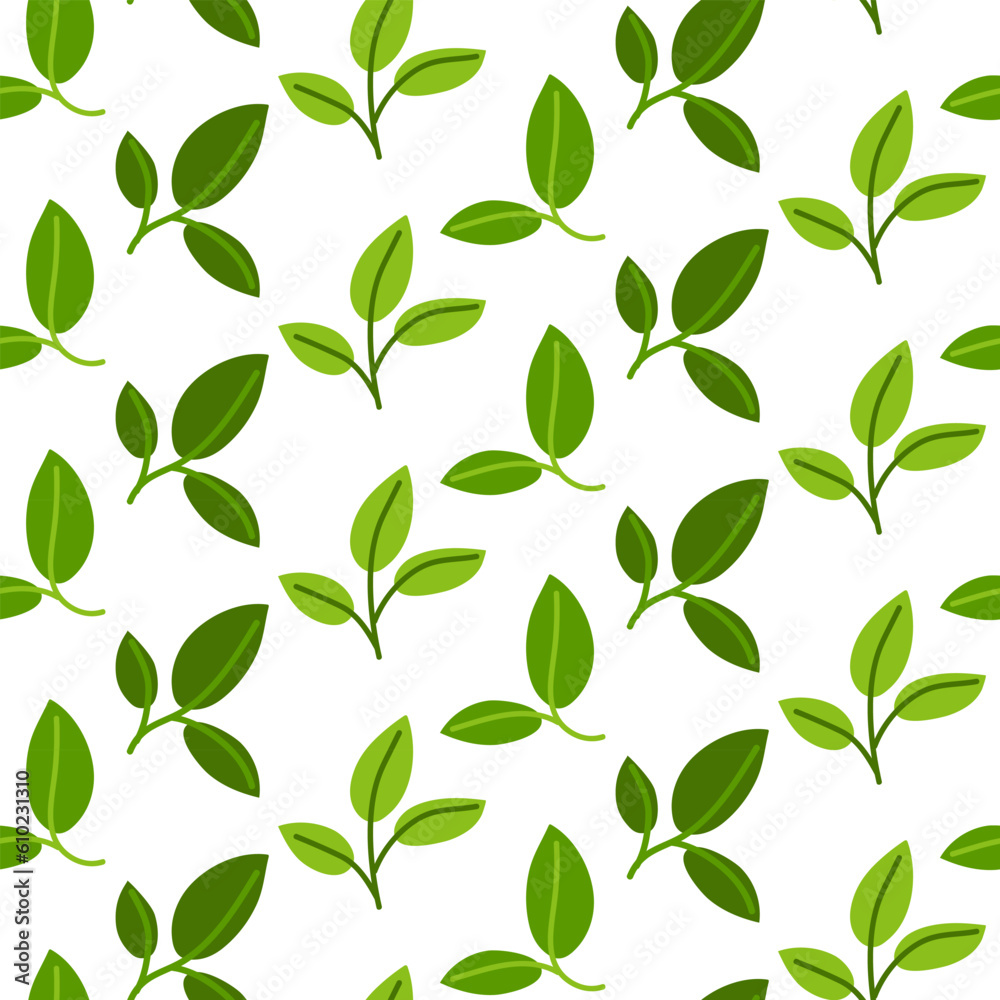 A pattern of green branches with leaves. Background for printing on environmental topics. Fresh themes of spring, nature, flowering. Botanical seamless pattern, hand-drawn lines, artistic leaves A pattern of green branches with leaves. Background for printing on environmental topics. Fresh themes of spring, nature, flowering. Botanical seamless pattern, hand-drawn lines, artistic leaves