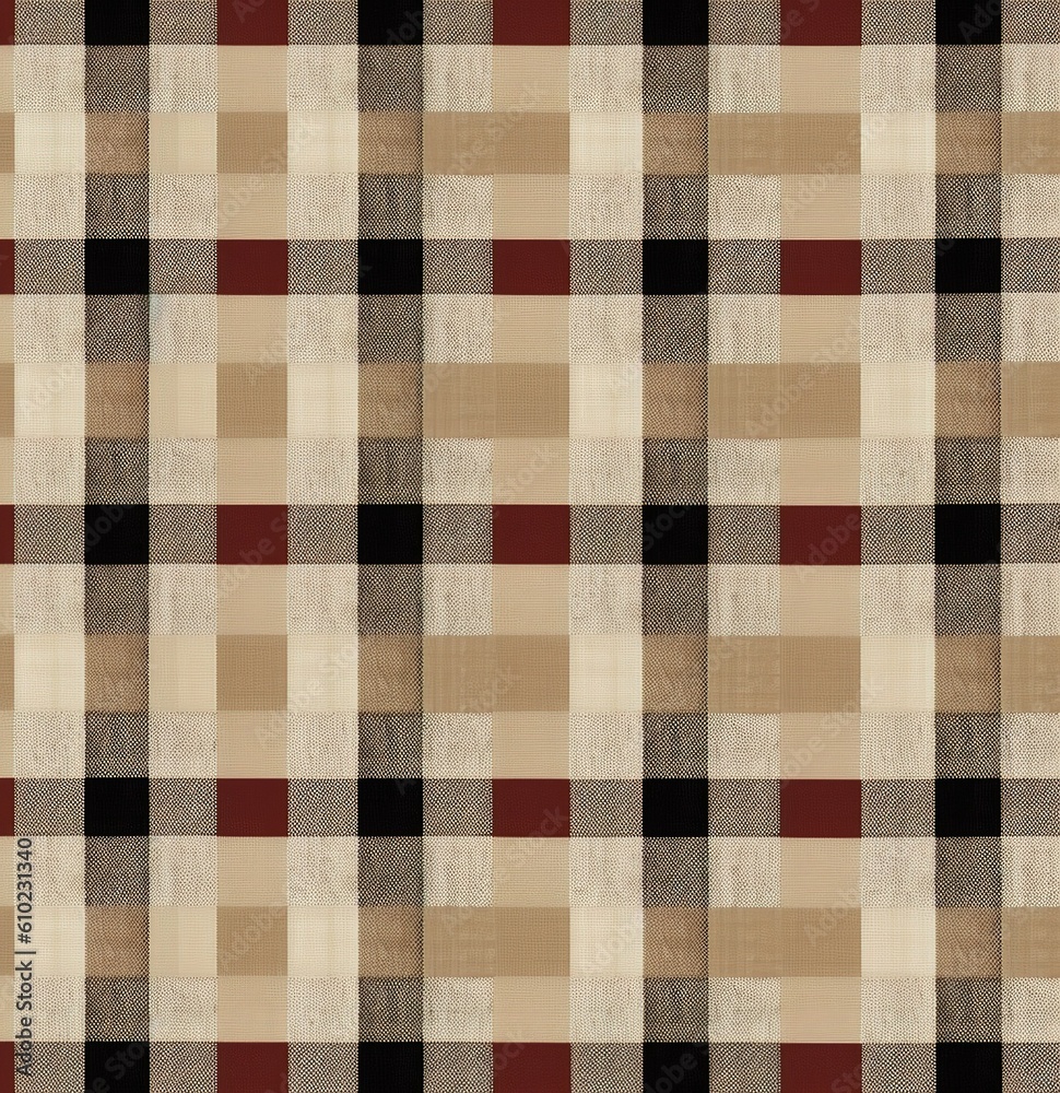 Fototapeta premium Seamless abstract tartan plaid pattern, Ideal for printing onto fabric and paper or decoration, created by generative AI