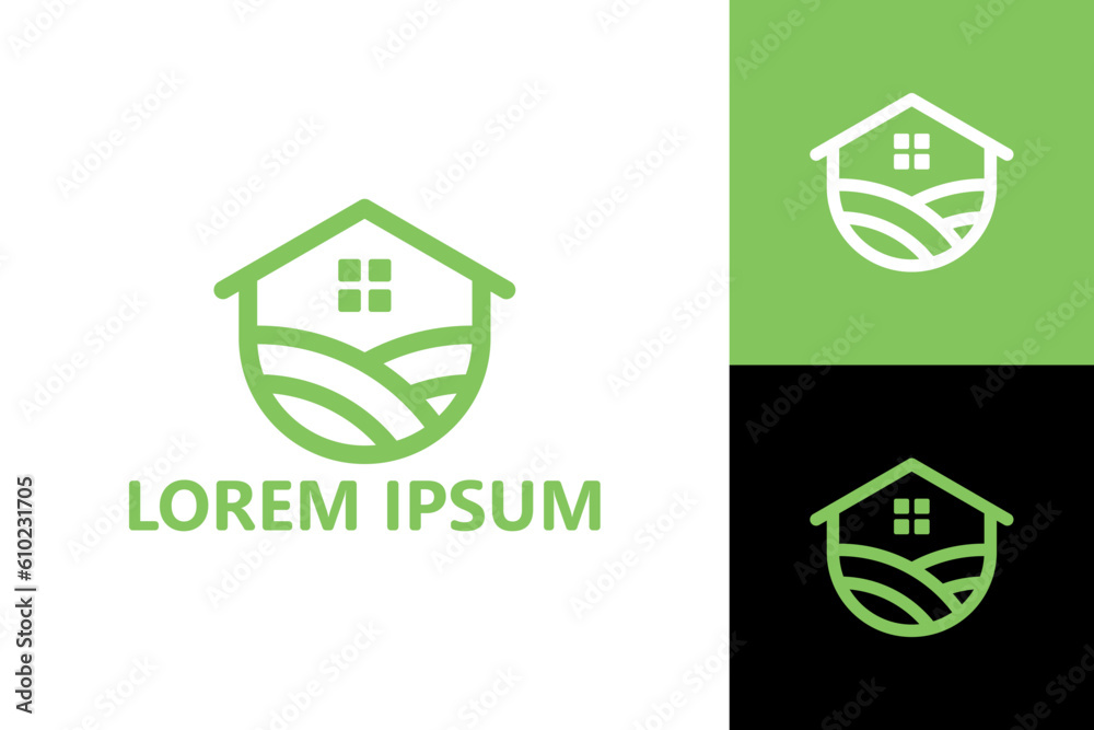 Agriculture house logo template design vector Agriculture house logo template design vector