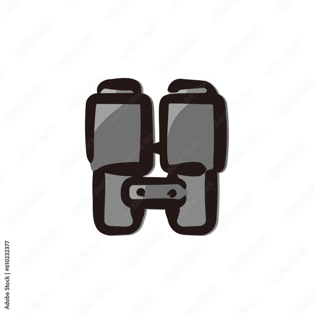 Binoculars - Camping and outdoor gear icon/illustration (Hand-drawn line, colored version) Binoculars - Camping and outdoor gear icon/illustration (Hand-drawn line, colored version)