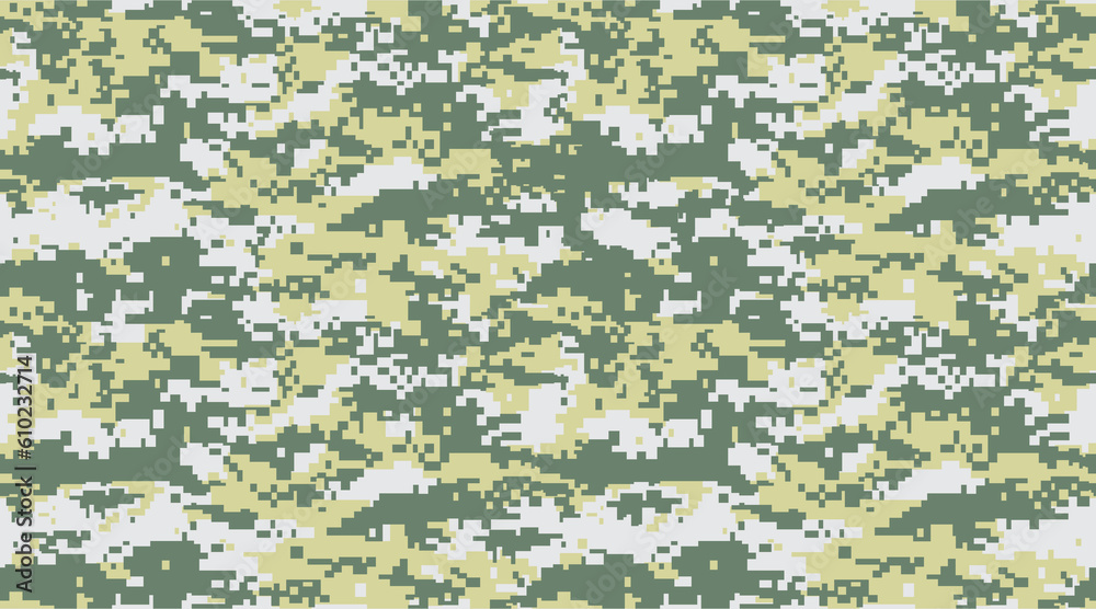 camo military texture background soldier repeat seamless pattern white gray green khaki yellow monochrome print