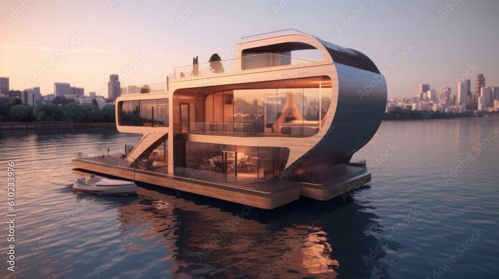 Awe-Inspiring Floating House with Unique Design and Gravity-Defying Structure. Postprocessing Generative AI. Awe-Inspiring Floating House with Unique Design and Gravity-Defying Structure. Postprocessing Generative AI.