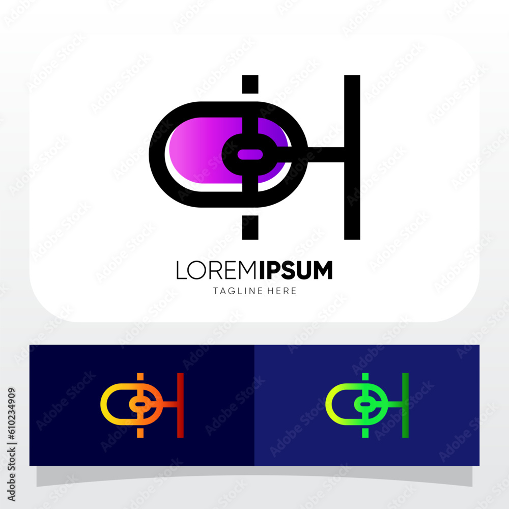 Letter H Computer Mouse Logo Design Vector Icon Graphic Emblem Illustration Letter H Computer Mouse Logo Design Vector Icon Graphic Emblem Illustration