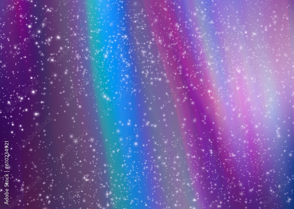 Purple Universe Abstract Background With Stars