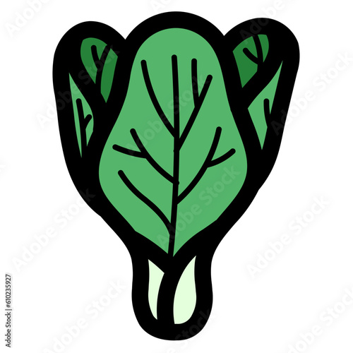 bok choy filled outline icon style