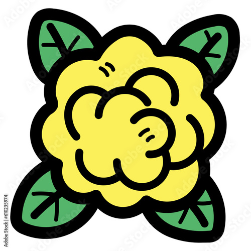 cauliflower filled outline icon style
