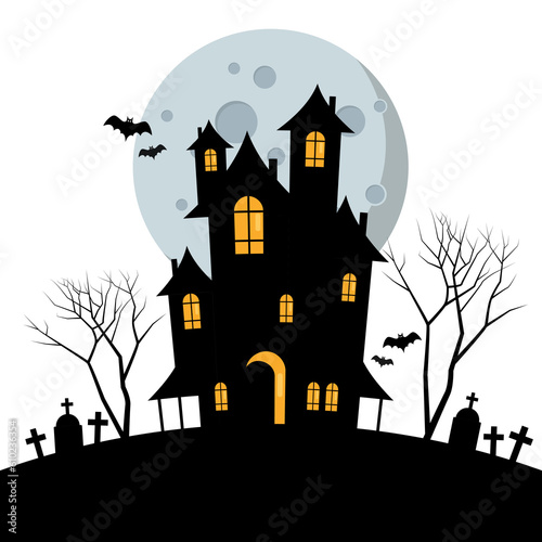 Halloween haunted house photo