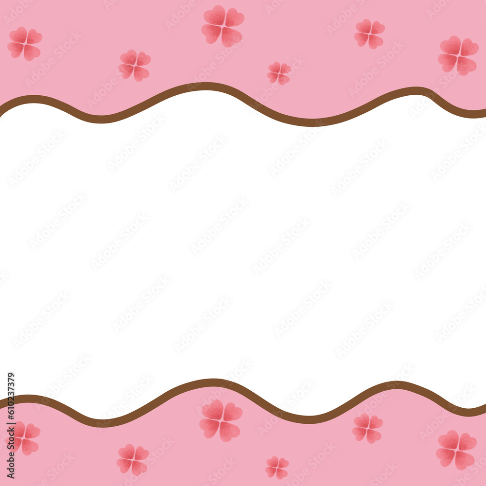 pink background with flower hearts