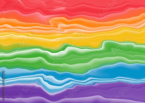Wavy Lines Colorful Rainbow Background