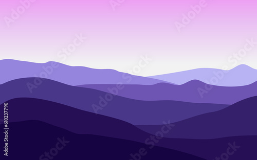 Vector landscape minimalist modern simple aesthetic, natural feel