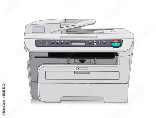 White copier or printing machine