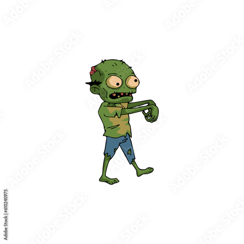 Vector illustration of Cartoon zombie