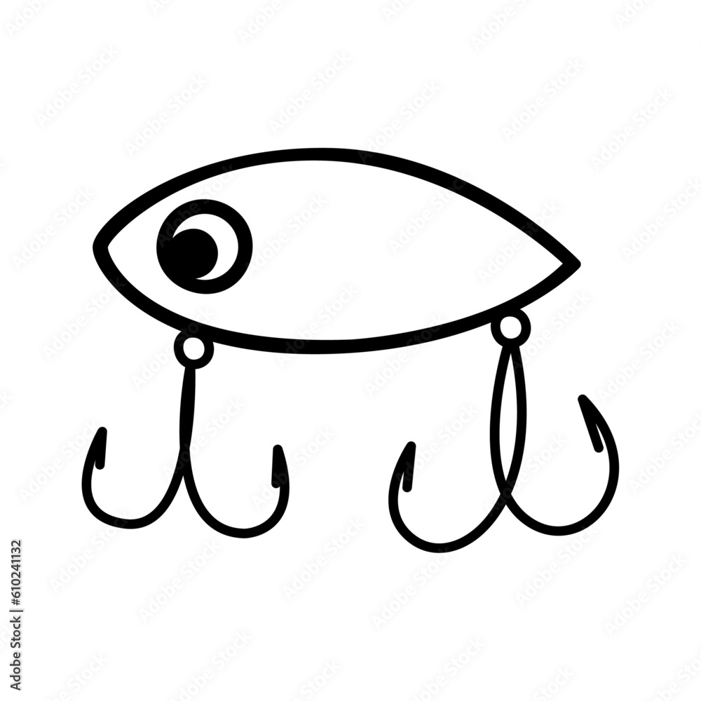 Fish lure isolated on white background. Сoncept of outdoors adventure, back to nature, recreation tourism. Fish lure isolated on white background. Сoncept of outdoors adventure, back to nature, recreation tourism.