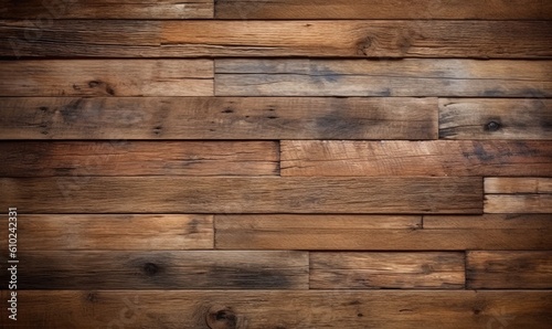 Fototapeta Naklejka Na Ścianę i Meble -  Horizontal Wood Wall. Wall Texture 3D 