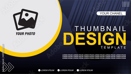 Fully editable video thumbnail design to open video tutorials. Thumbnails are suitable for business and webinars. with simple colors
