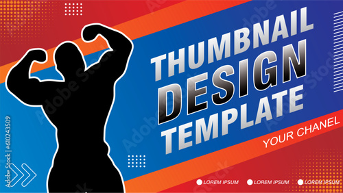 Fully editable video thumbnail design to open video tutorials. Thumbnails are perfect for the gym