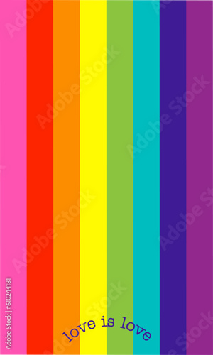 Rainbow gradient Pride Banner. LGBT Flag Wave. Happy Pride Month Vector Illustration. funny drawing pattern. Poster or t-shirt textile graphic design. wallpaper, wrapping paper.