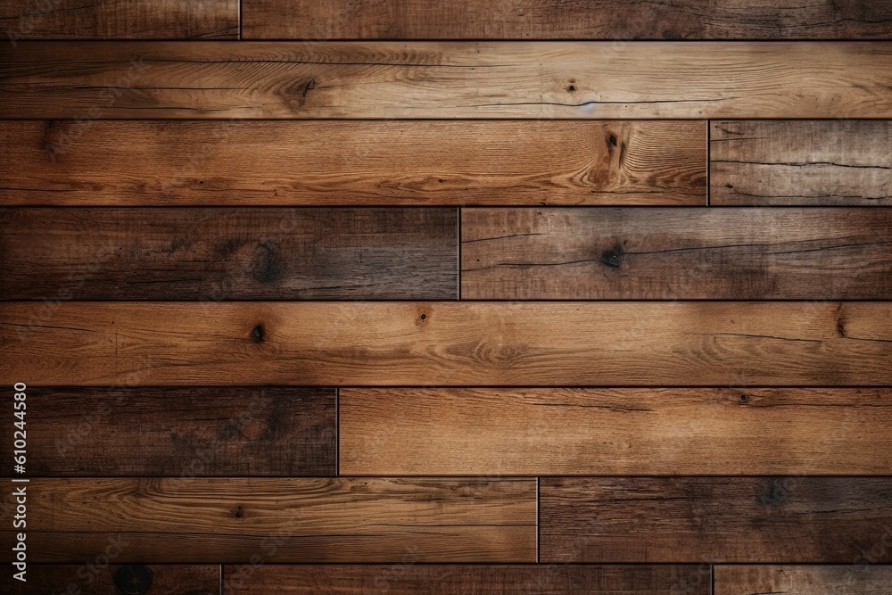 Naklejka premium Horizontal Wood Wall. Wall Texture 3D 