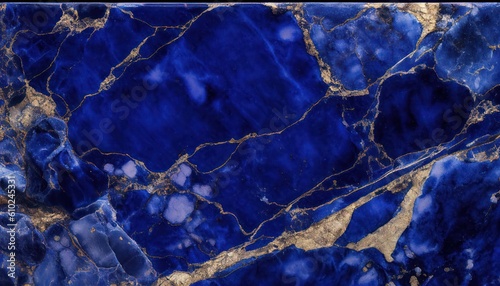 Abstract blue luxury marble texture with gold splashes, premium background