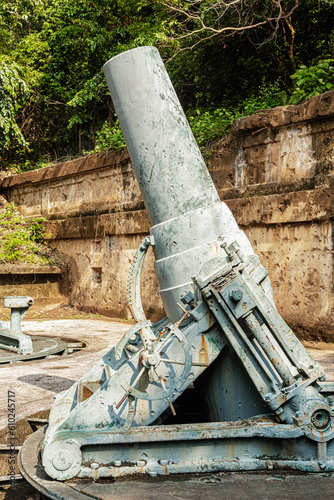 The ruins of artilly at Battery Way, Corregidor Island Philippines photo
