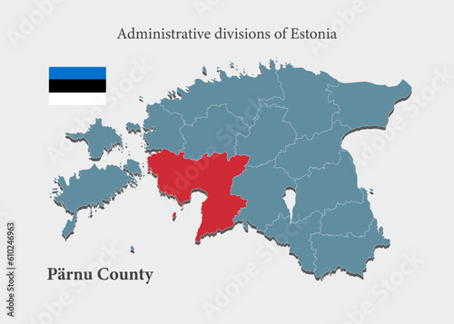 Vector map Estonia, Parnu county
